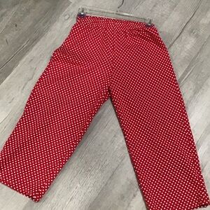 Cathy Daniels Red Pants with White Polka Dots